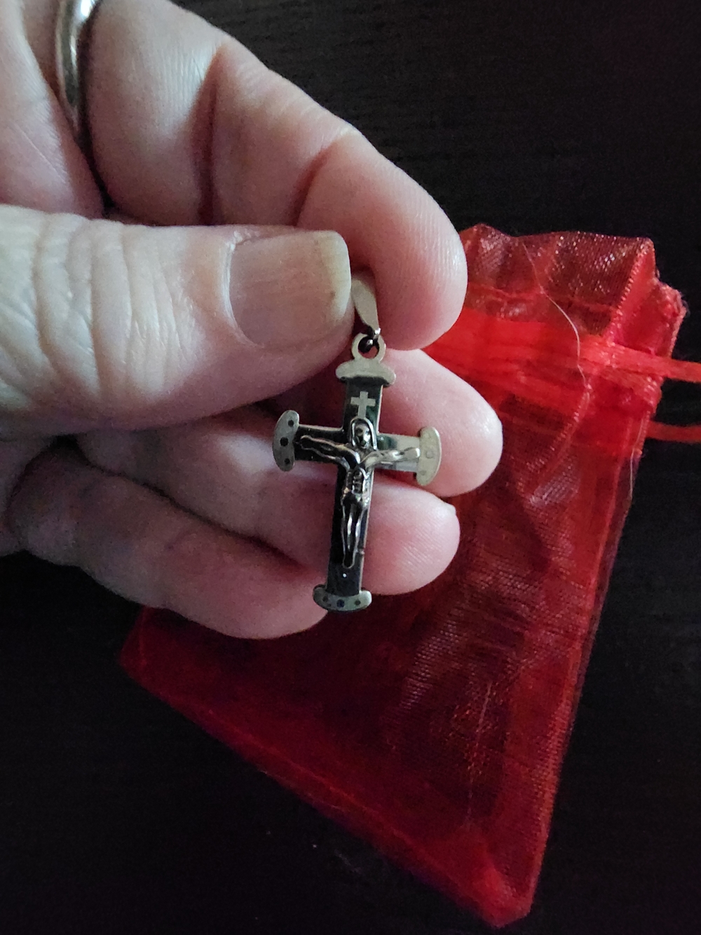 Silver Crucifix Pendant - Religious Cross Necklace